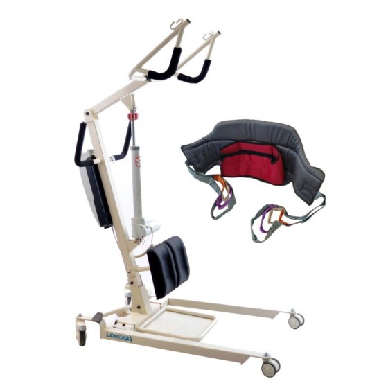 Grúa de bipedestación Libercar Vulcan Up | Traslado y aseo | Cambiapañales | Segura y estable | Incluye arnés