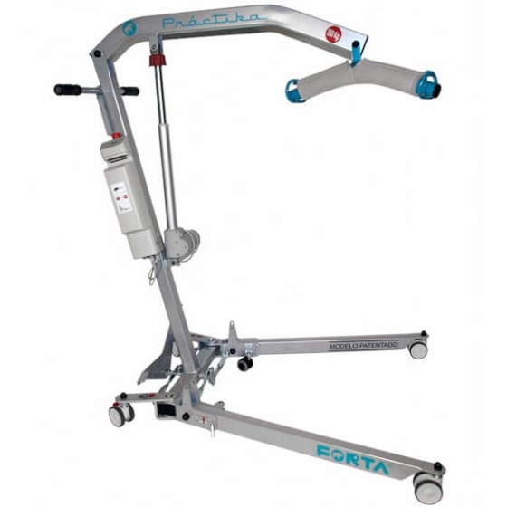 Grúa eléctrica Práctika | Traslado de pacientes | Incluye arnés | Elevación segura | Incluye arnés